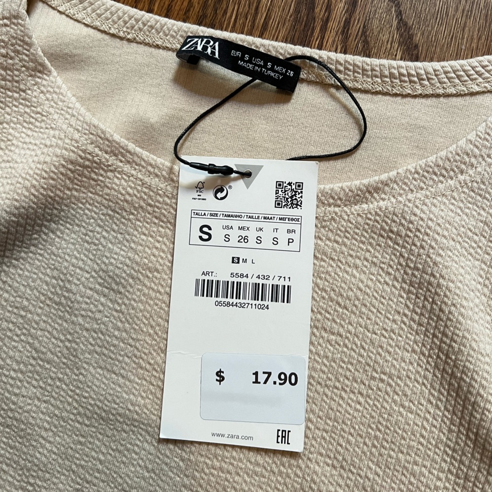 zara crop top